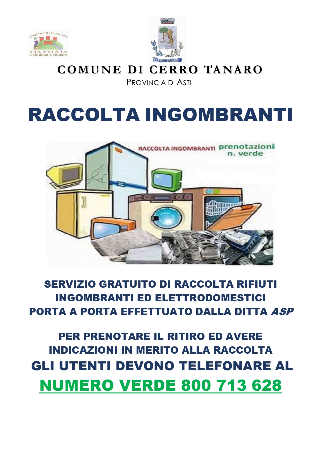 Servizio di raccolta ingombranti