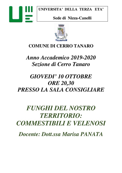 Università della Terza Età - Anno Accademico 2019-2020